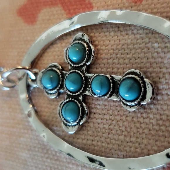 Cross Earrings Hoop Earrings - Picture 6 of 8